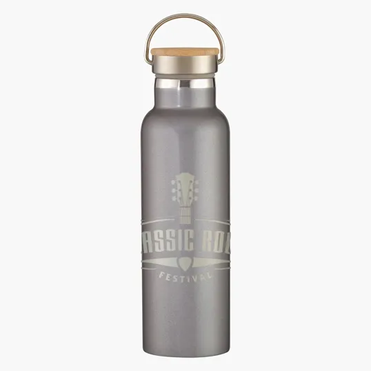 Tipton 21 oz. Stainless Steel Bottle with Bamboo Lid — view 3