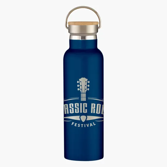 Tipton 21 oz. Stainless Steel Bottle with Bamboo Lid — view 4