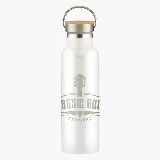 Tipton 21 oz. Stainless Steel Bottle with Bamboo Lid — view 5