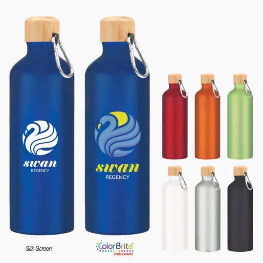 25 oz. Aluminum Tundra Bike Bottle with Bamboo Lid — view 5