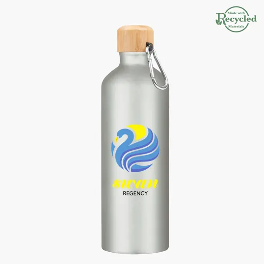 25 oz. Aluminum Tundra Bike Bottle with Bamboo Lid — view 3