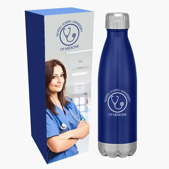 16 Oz. Swiggy Stainless Steel Vacuum Bottle with Custom Box
