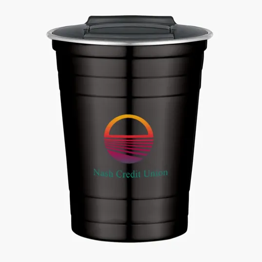 16 oz. Stainless Steel Cup with Spill-Resistant Lid