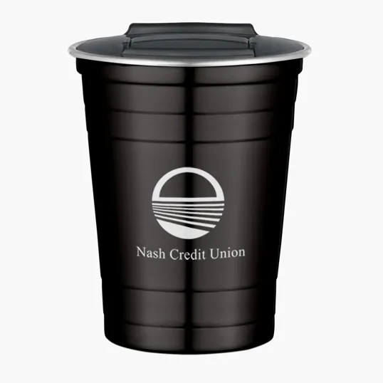 16 oz. Stainless Steel Cup with Spill-Resistant Lid — view 6