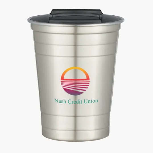 16 oz. Stainless Steel Cup with Spill-Resistant Lid — view 3