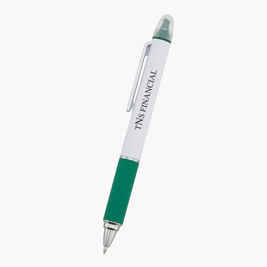 Sayre Highlighter Pen with Ballpoint and Rubber Grip — view 6