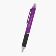 Sayre Highlighter Pen with Ballpoint and Rubber Grip — view 4