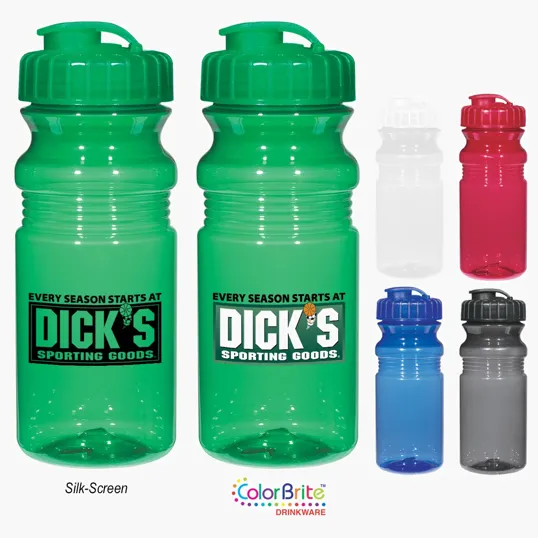 Poly-Clear™ Fitness Bottle with Super Sipper Lid, 20 Oz. — view 6
