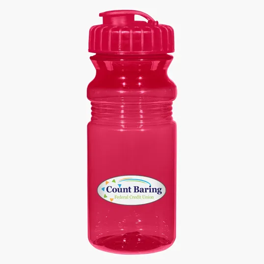 Poly-Clear™ Fitness Bottle with Super Sipper Lid, 20 Oz. — view 4