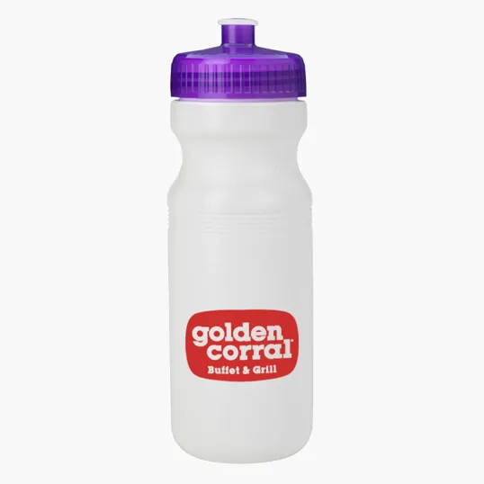 24 Oz. HDPE Water Bottle with Push-Pull Lid — view 3
