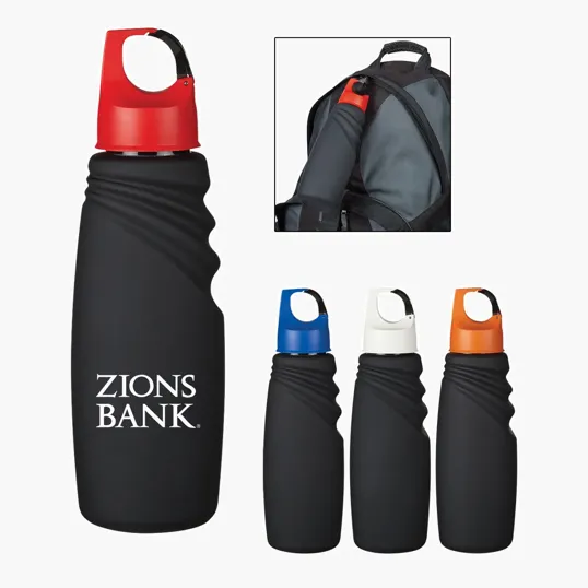 24 oz. Matte Finish Crest Carabiner Sports Bottle