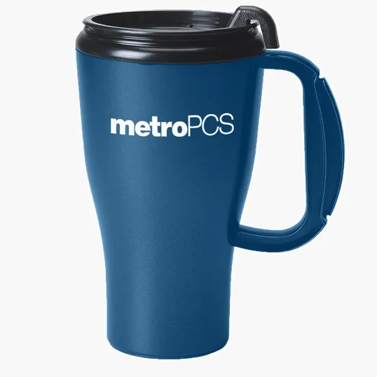Omega 16 oz. Double Wall Mug with Slider Lid — view 3