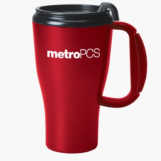 Omega 16 oz. Double Wall Mug with Slider Lid — view 4