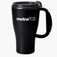 Omega 16 oz. Double Wall Mug with Slider Lid — view 2