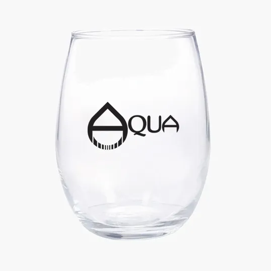 15 oz. Stemless Wine Glass, Clear