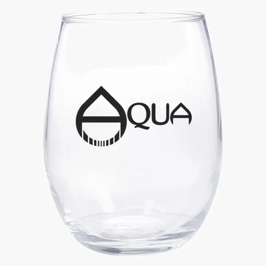 15 oz. Stemless Wine Glass, Clear — view 2