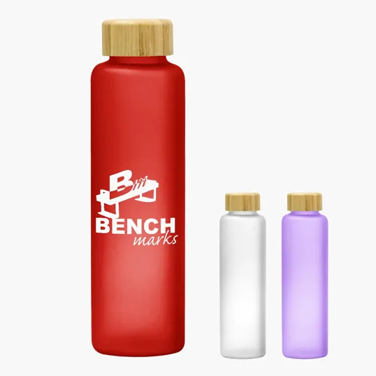 Belle Glass Bottle with Bamboo Lid, 20 oz