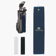Folded Golf Towel with Metal Grommet and Hook