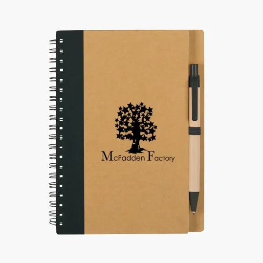 Eco-Inspired Spiral Notebook & Pen — view 2