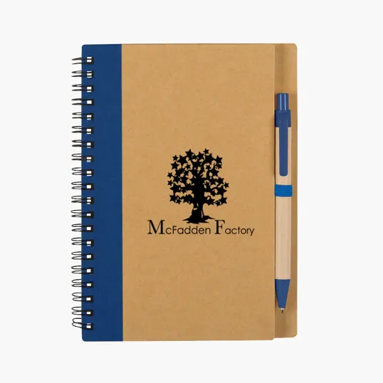 Eco-Inspired Spiral Notebook & Pen — view 3