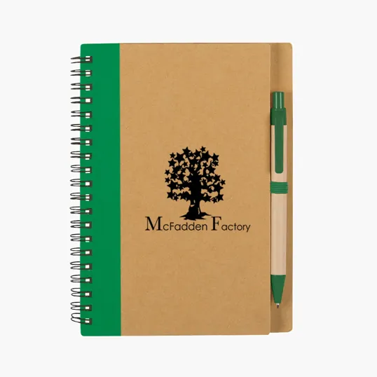 Eco-Inspired Spiral Notebook & Pen — view 4