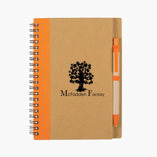 Eco-Inspired Spiral Notebook & Pen — view 5