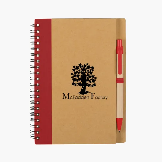 Eco-Inspired Spiral Notebook & Pen — view 6