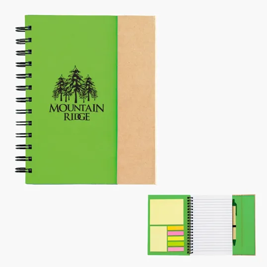 Spiral Notebook with Sticky Notes and Flags — view 4
