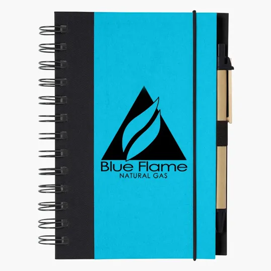 Eco-Inspired Spiral Notebook & Pen — view 2