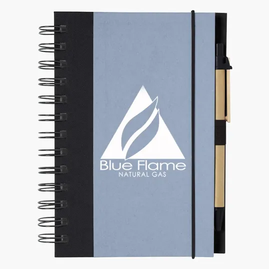 Eco-Inspired Spiral Notebook & Pen — view 3