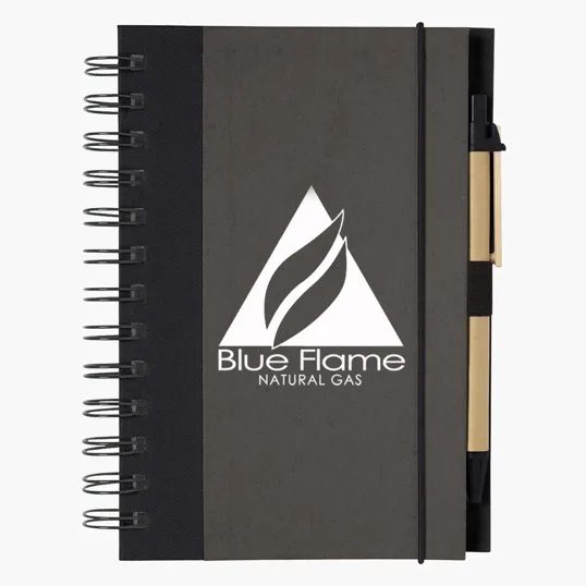 Eco-Inspired Spiral Notebook & Pen — view 4