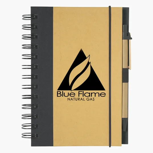 Eco-Inspired Spiral Notebook & Pen — view 6