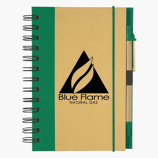 Eco-Inspired Spiral Notebook & Pen — view 8