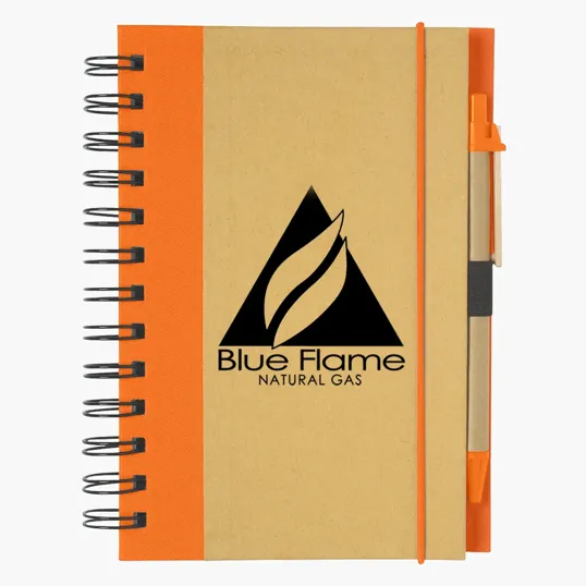 Eco-Inspired Spiral Notebook & Pen — view 9