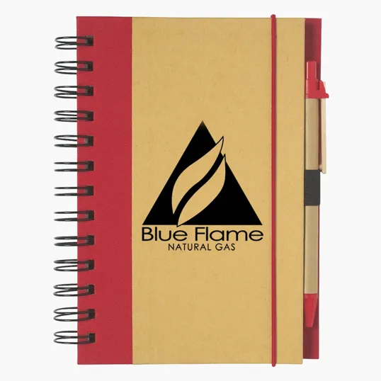 Eco-Inspired Spiral Notebook & Pen — view 10