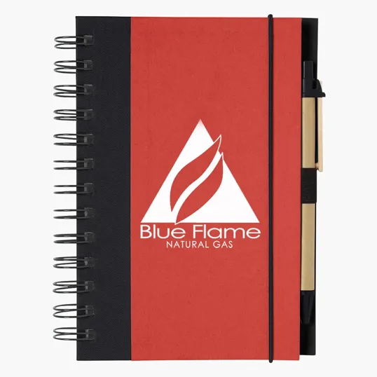 Eco-Inspired Spiral Notebook & Pen — view 11