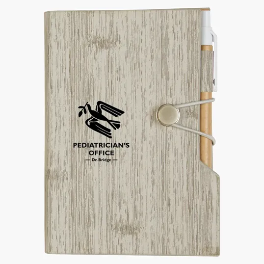 Woodgrain Look Notebook with Sticky Notes and Flags — view 3