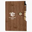 Woodgrain Look Notebook with Sticky Notes and Flags — view 2