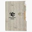 Woodgrain Look Notebook with Sticky Notes and Flags — view 3