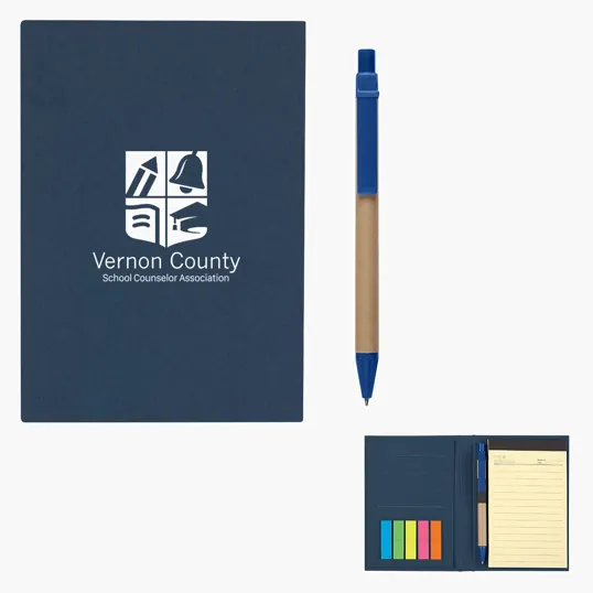 Meeting Mate Notebook with Pen and Sticky Flags — view 2