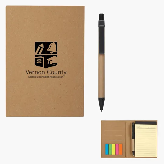 Meeting Mate Notebook with Pen and Sticky Flags — view 3