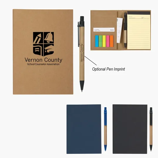 Meeting Mate Notebook with Pen and Sticky Flags — view 4