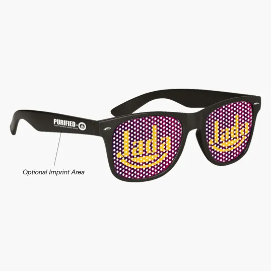 Retro Specs Sunglasses with Pinhole Lens Stickers