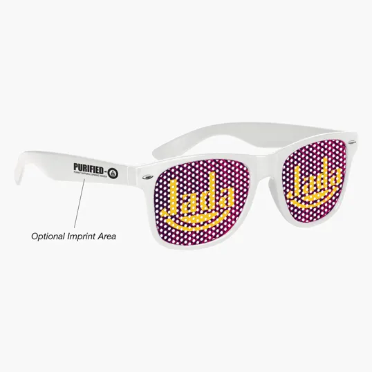 Retro Specs Sunglasses with Pinhole Lens Stickers — view 2