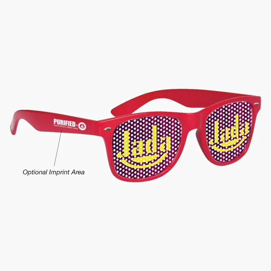 Retro Specs Sunglasses with Pinhole Lens Stickers — view 3