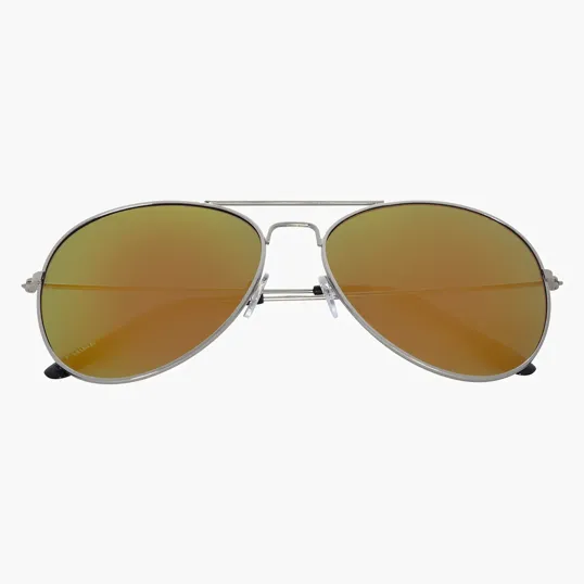 Color Mirrored Aviator Sunglasses — view 5