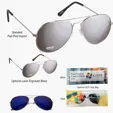 Color Mirrored Aviator Sunglasses — view 3