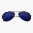 Color Mirrored Aviator Sunglasses — view 4