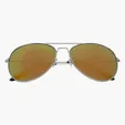 Color Mirrored Aviator Sunglasses — view 5
