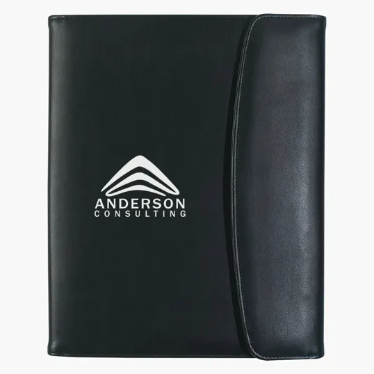 Leather Look Portfolio with Writing Pad — view 2